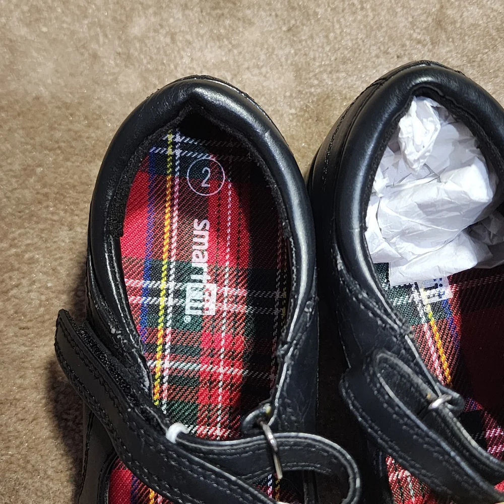 Payless Smart Fit Mary Jane Black Kids Shoes Sz 2
